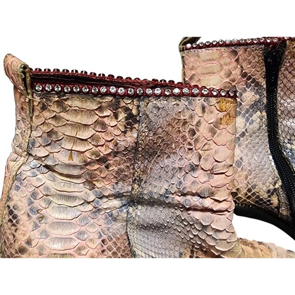 Gianni Barbato Python Ankle Boots Vintage Size EU 38 Made in Italy - Picture 4 of 9